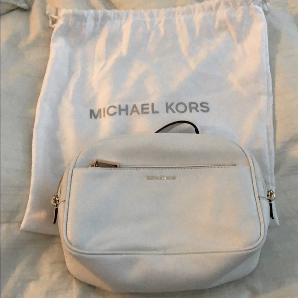 Michael Kors White Bag with Long Strap